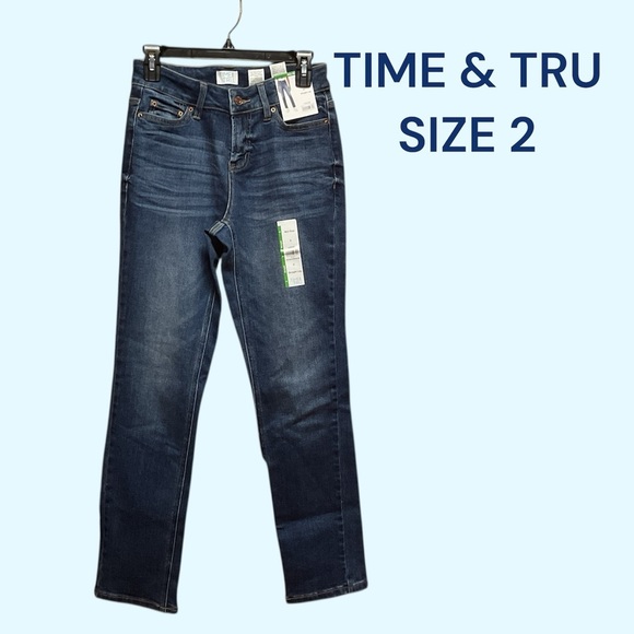 Time and Tru Denim - NWT TIME & TRU MID-RISE STRAIGHT LEG JEANS SIZE 2